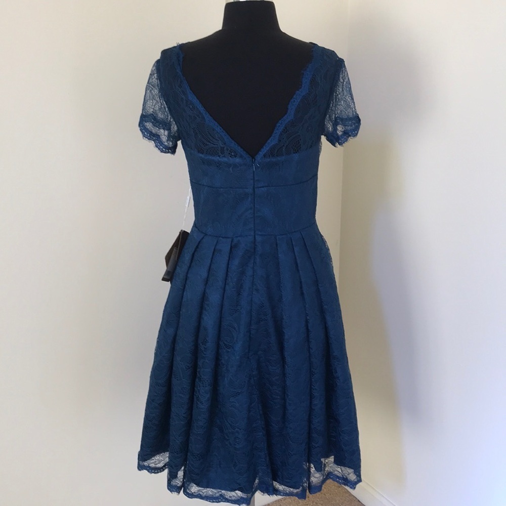 NWT! LIGHT IN THE BOX size 6 ink blue lace dress - Picture 3 of 8